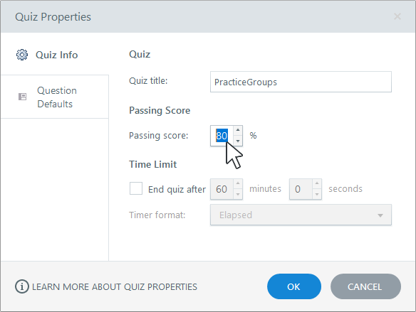 Set the Passing Score in Articulate Quizmaker 360 Set the Passing Score in Articulate Quizmaker 360