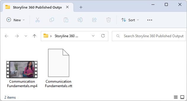 Salida publicada de Storyline 360