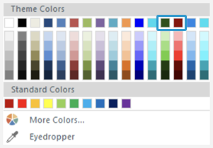 Theme Colors window.