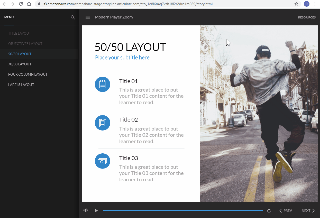 Articulate 360 Storyline 360 Modern Player Zoom Makes Courses More Accessible Articulate Support