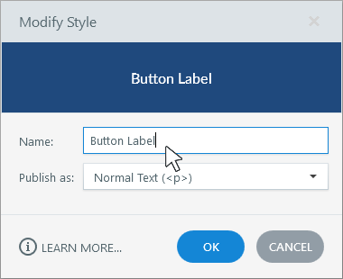 Modify a custom text style