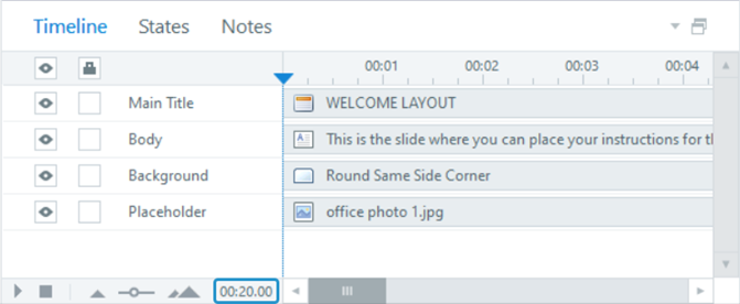 Example of slide duration.